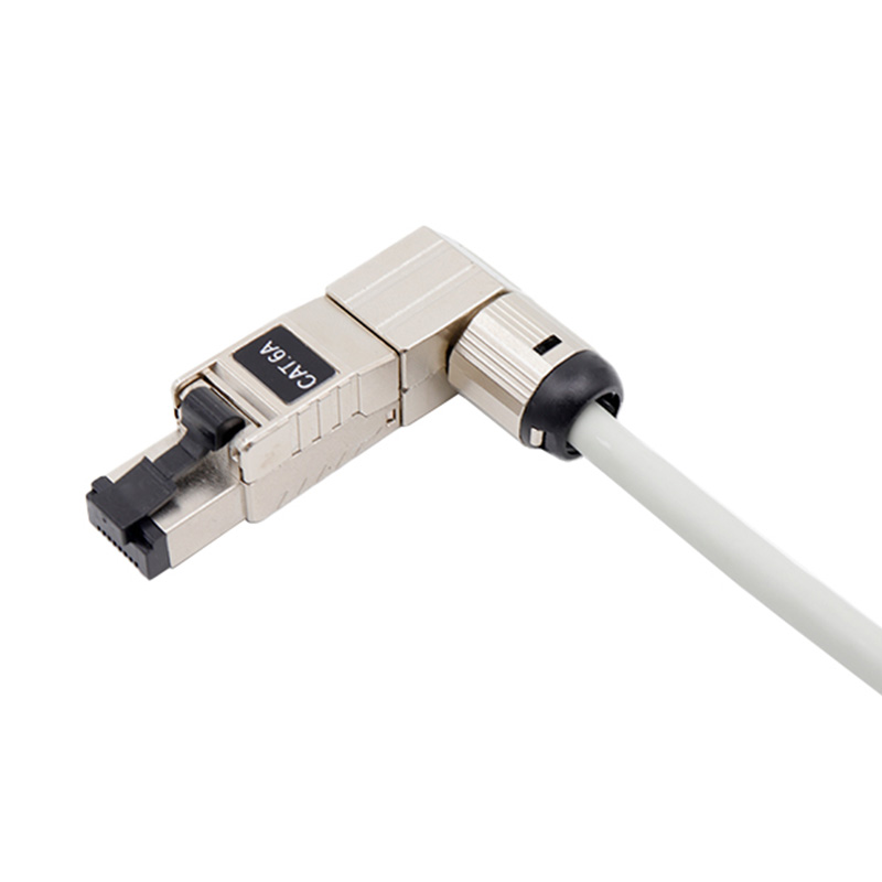 CAT6A STP 90 度ツールレス ネットワーク モジュール